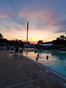 NC Pool at Sunset