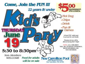 NC Pool Kids Party- June 2025